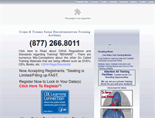 Tablet Screenshot of cts-decon-training-academy.com